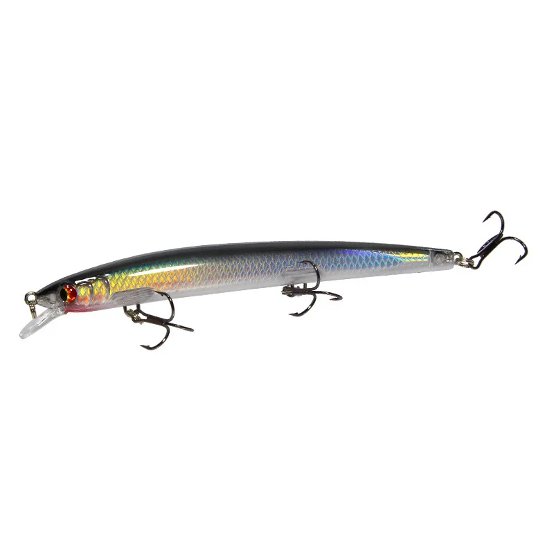 Factory Wholesale Bionic Fishing Lure Minnow 13.5cm 15.4g Topwater Floating 3D Eyes Hard Baits Wobbler Sea Bass Accessory