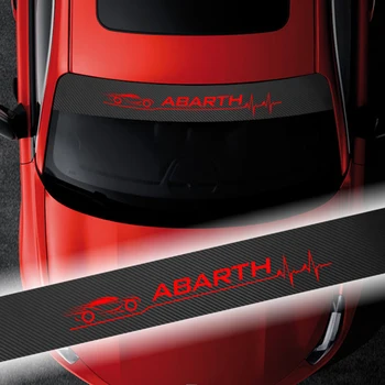 

135cmX20cm Car Front Window Windshield Decal Sticker For Abarth fiat punto 500 stilo ducato palio Auto Decal Car Sport Styling