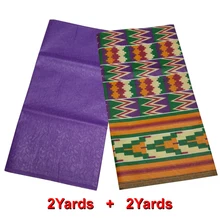 Африканская восковая печатная ткань для пэчворк из жаккардовой парчи tissu воск гхановый воск печатная ткань высокого качества 4 ярда