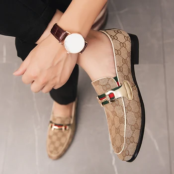

Men's Casual Shoes Men Leather Shoes Luxury Loafers Men Moccasins Designer Oxfords Flat Handmade Breathable Walking Shoes male