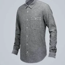 Новинка 90 забавная модная мужская рубашка из имитации джинсовой ткани с длинным рукавом Повседневная тонкая хлопковая рубашка пальто Удобная дышащая