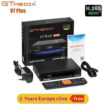 

GTMEDIA DVB-S2 V7 Plus satellite tv receiver Built-in WIFI power freesat Support 2 year Europe cline free Spain satellite dish