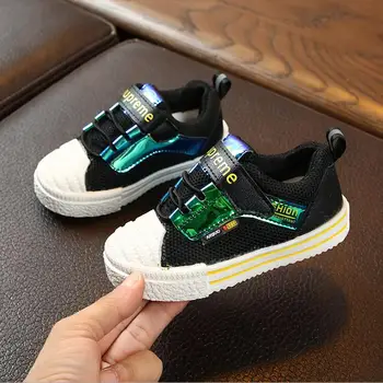 

Spring Autumn Fashion Shoes Boys Girl Children Shell head Casual Sneakers Baby Girl Breathable Soft Running kids Sports Shoes