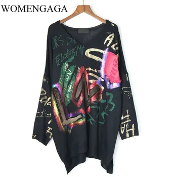 

Korea Letter Pattern Knitted Sweater Women Fashion 2019 Autumn Elegant V Neck Irregular Small Fresh Casual Sweater Top Y065