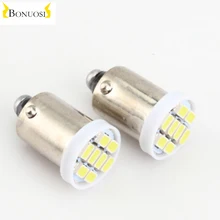100X Non polaire AC DC 6V 6.3V 194 T10 #555 LED F10 Base Compensée Avec Dépoli Len Sans polarité Machine De Jeu De Flipper de WhiteSignal Lampe