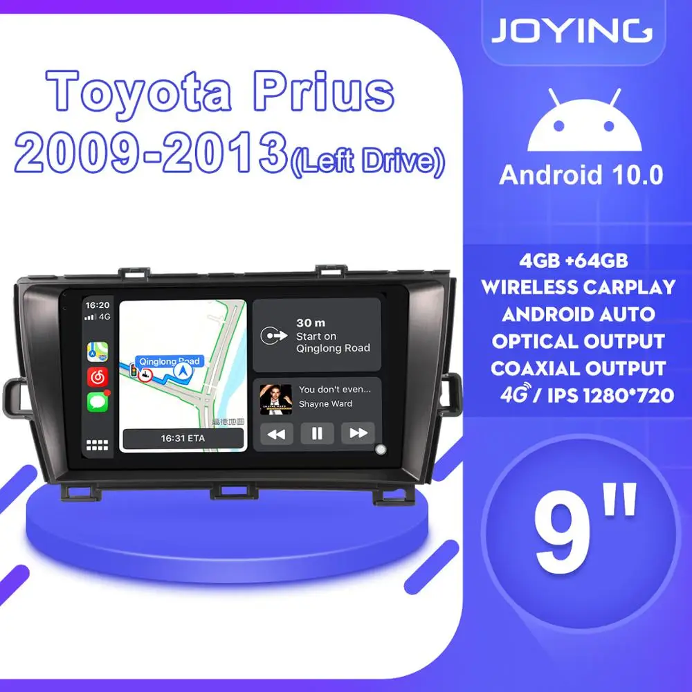 US $337.02 9Autoradio Bluetooth Android 10 Car Radio Auto Head Unit Automotivo Multimedia For Toyota Prius 2009 2013 Left Drive Carlay DVR