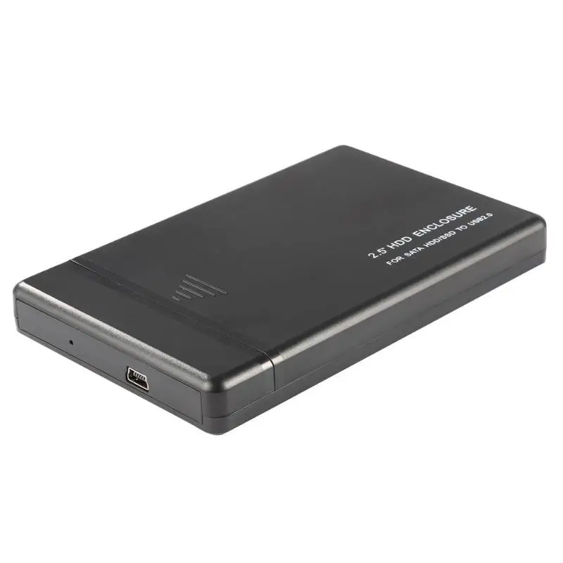 2,5 дюймов USB2.0 SATA2.0 жесткий диск коробка внешний корпус HDD корпус инструмент поддержка 3 ТБ внешний корпус HDD чехол Горячий