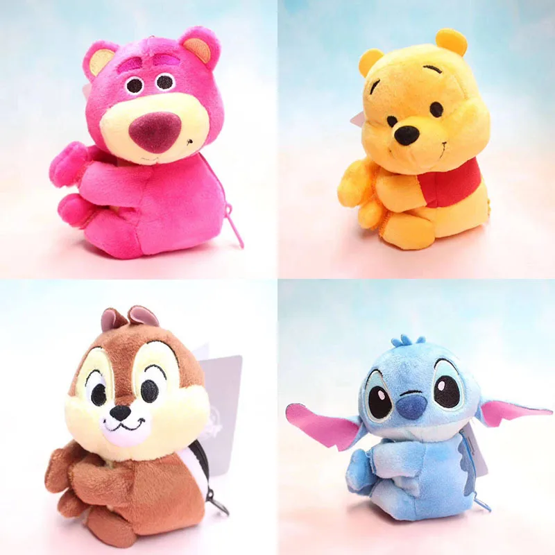 Ститч медведь Lotso аниме плюшевый Кошелек для монет мультфильм Мягкие кошельки для мелочи кошелек для денег карты сумки для ключей подарки для детей