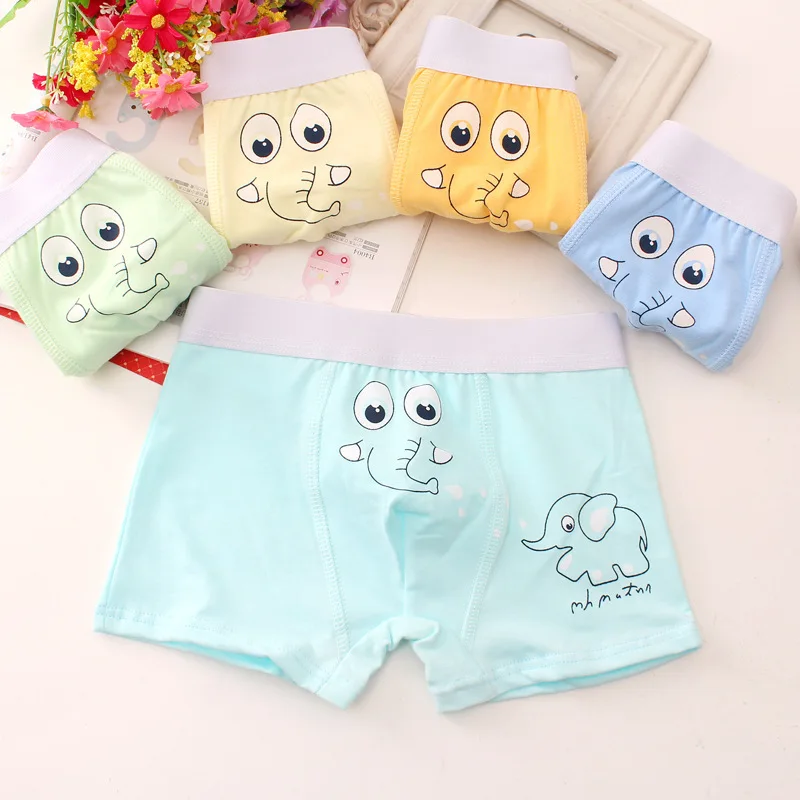 5Pcs/Lot Children's Cartoon Boxer Kids Underwear Boys Boxer Cotton Shorts Student Panties Suit 2-10 Years