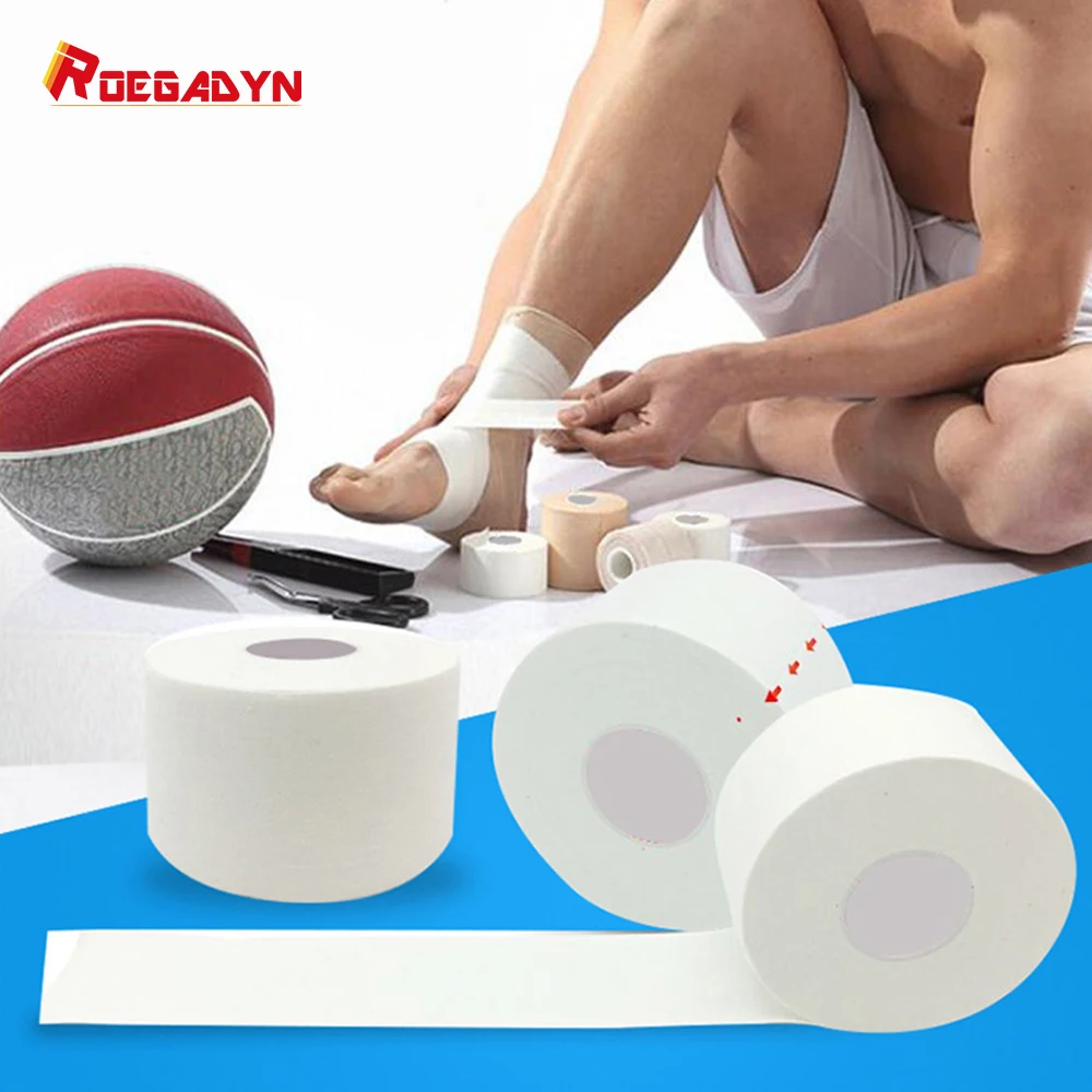 

ROEGADYN White Ankle/Elbow/Wrist/Knee Bandage Self\x2dadhesive Bandage Neurmuscular Kinesiological Tape Adhesive Sport Protector