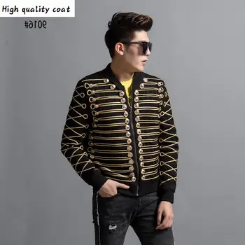 

New 2020 Jacket Spring Autumn Mens Fashion Outerwear Windbreaker Mens Thin Jackets Personality Casual Male Singer Stage Coat