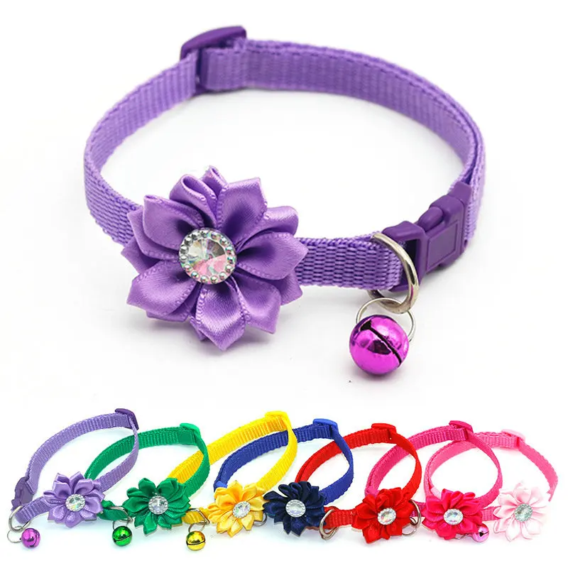 Pet Dog Collar Bell Flower Necklace Collar For Small Dog Puppy Buckle Cat Collar with Bell Flower Pet Supplies Dog Accessories Pet Dog Collar Bell Flower Necklace Collar For Small Dog Puppy Buckle Cat Collar with Bell Flower Pet Supplies Dog Accessories