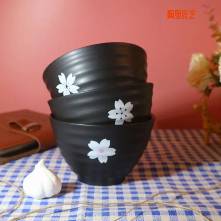 

Japanese Style Ceramic Japanese Style Bowl 4.5-Inch Thread gao jiao wan Household Hotel Tableware Set Wholesale Soup Bowl Snacks