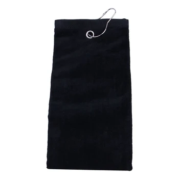 

1pcs Golf towel sports towel fitness towel with hook black