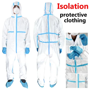 

Reusable Protective Suits Hooded Coverall Spraying Safety Clothing Anti-Flu Clothing Disposable Medical Suit