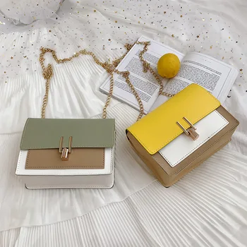 

Chain small bag female 2020 summer new net red hit color small square bag ins fashion shoulder messenger bag