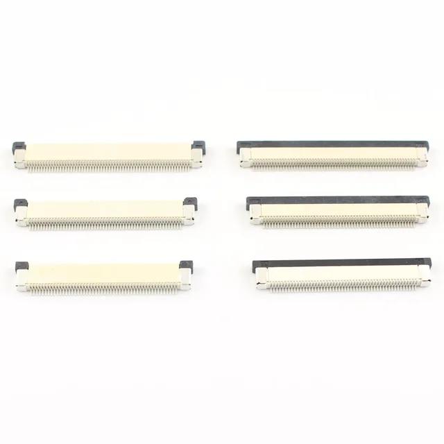 FPC FFC 0.5mm Pitch 50 54 60 Pin Drawer Flat Cable Connector Socket Top / Bottom Contacts 1