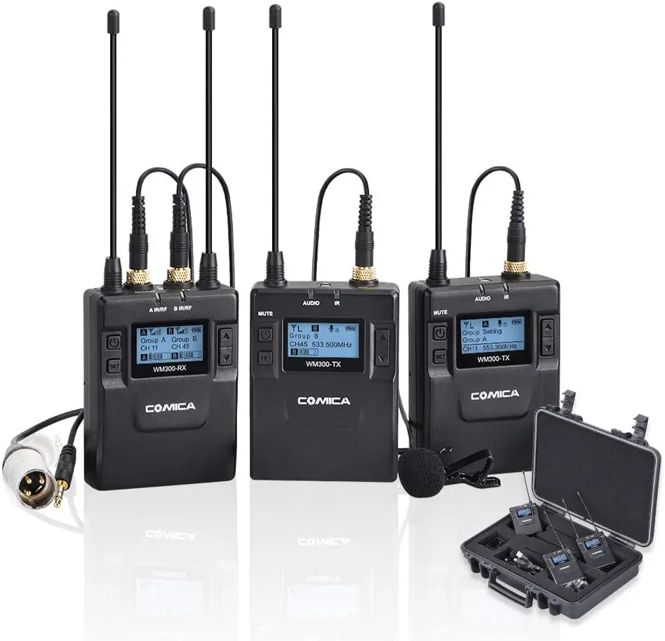 Профессиональный микрофон Comica с 96 каналами беспроводной петличный для Nikon Canon Sony DSLR видеокамеры|Микрофоны| |