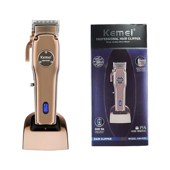 

KEMEI Rechargeable Digital Hair Clipper Wireless Haircut Adjustable Carbon Steel Blade Men's Electric Hair Trimmer Machine F35