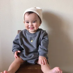 Ecavus – barboteuse mignonne pour bébé, paquet de vêtements de pet, mode poire, barboteuse à manches longues, Style coréen, vêtements de sortie, body 