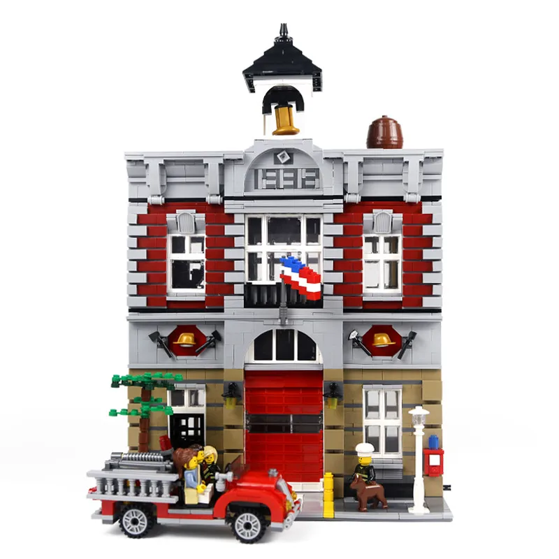 

15004 Movie Fit Creator City Street View Series Fire Brigade Model Building Blocks Bricks Children Toys Gifts for Friends Kids