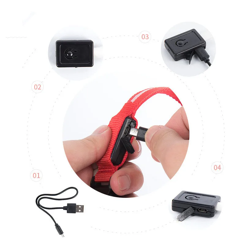 1PC Creative Pet USB Charging Led Dog Collar Anti-Lost/Avoid Car Accident Collar For Dogs Puppies Dog Collars Leads LED Supplies