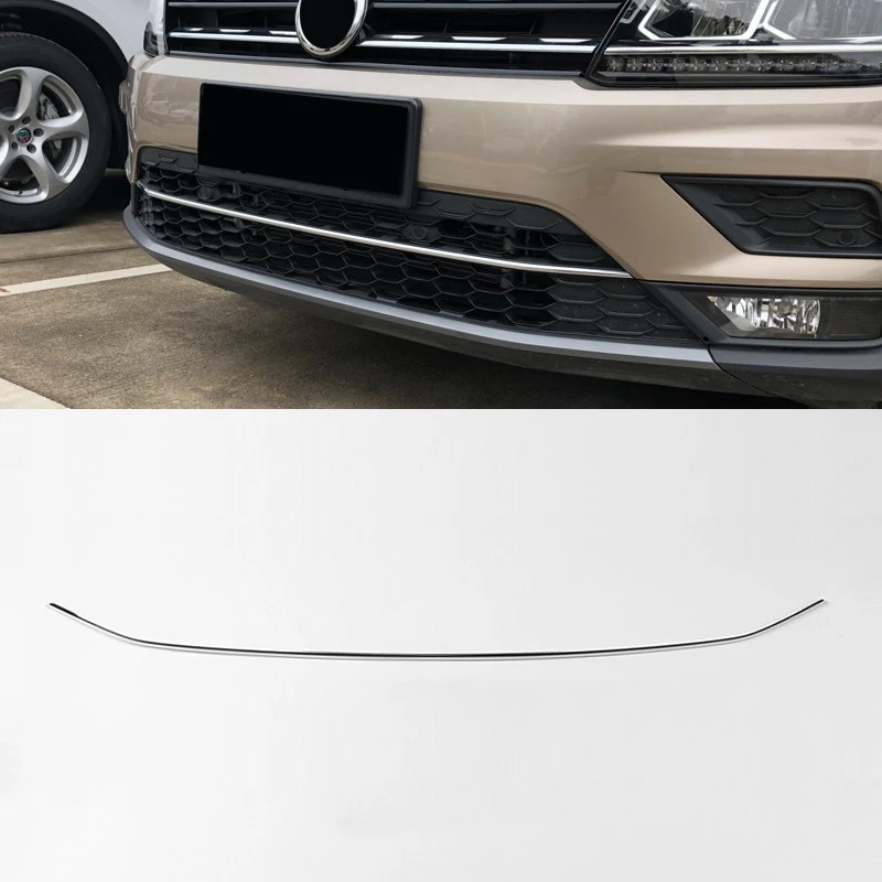 

For VW Volkswagen Tiguan SHORT WHEELBASE 2017-2019 Stainless Front Bottom Grilles Bumper Guard Protector Cover Car Styling