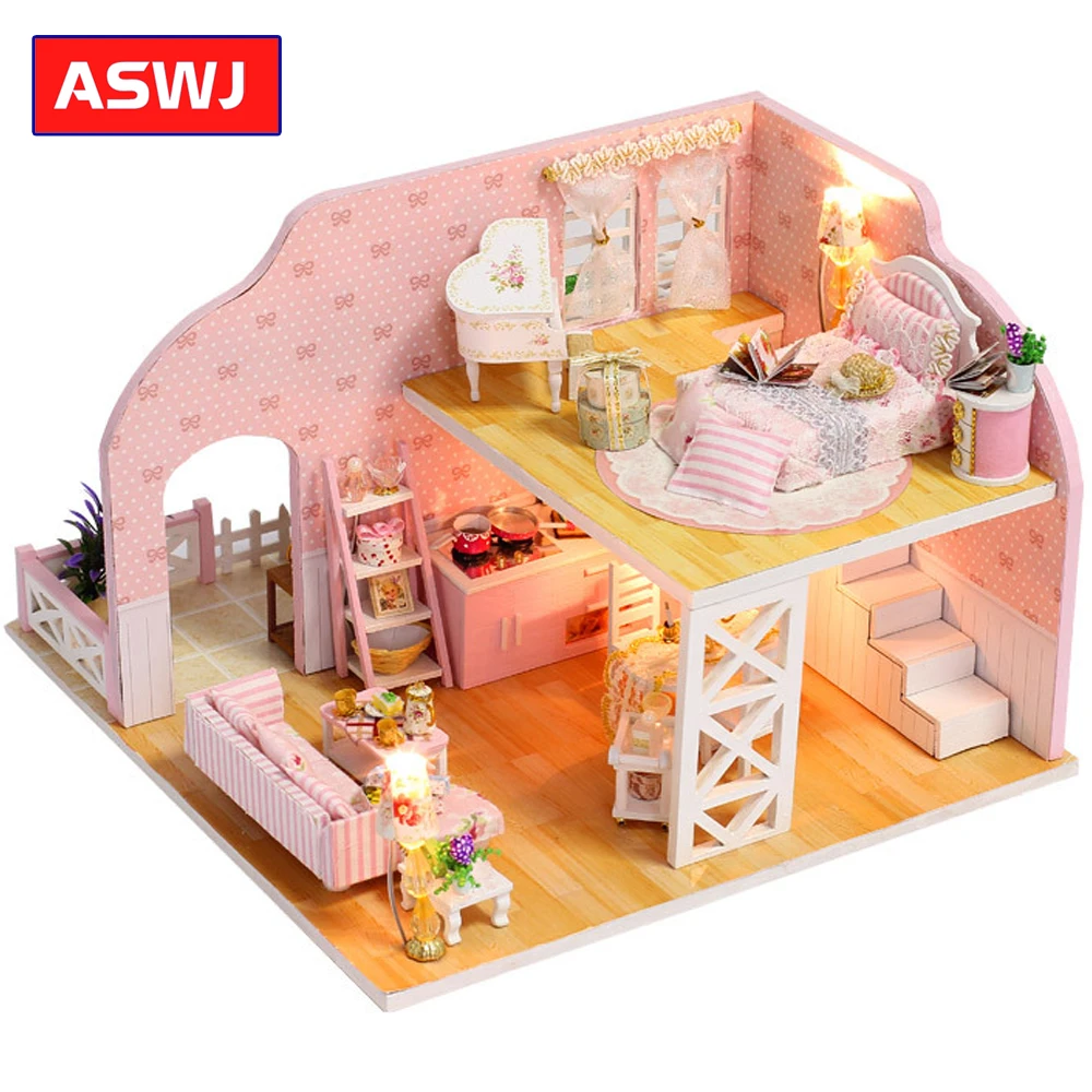 

Roombox DIY Cabin Handmade Dollhouse With Furnitures Wooden House Toys For Children Christmas Birthday Gifts Miniatures 1/24