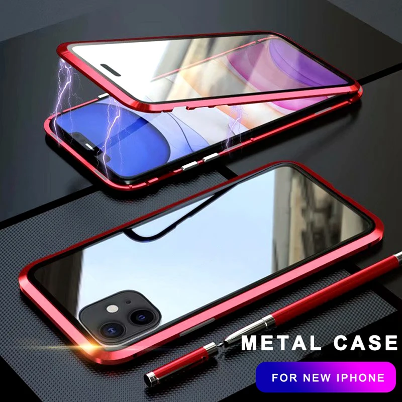 Магнитный чехол для Apple iPhone 11 pro se 360 защитный iPhone11pro Max aiphone 11pro xr xs max двухсторонний