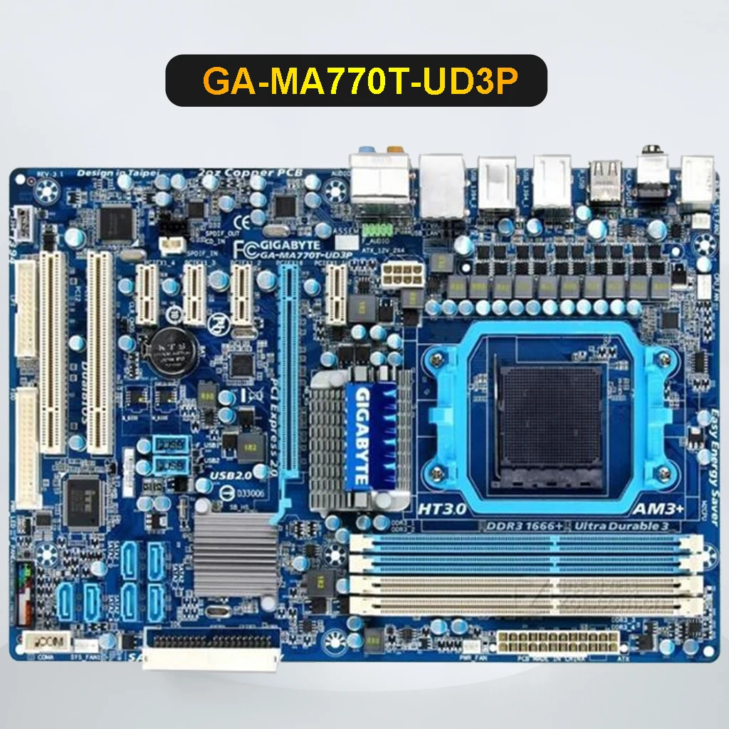 Для AMD AM3 Gigabyte GA-MA770T-UD3P материнская плата MA770T MA 770 UD3P настольных DDR3 USB2.0 16G разъем