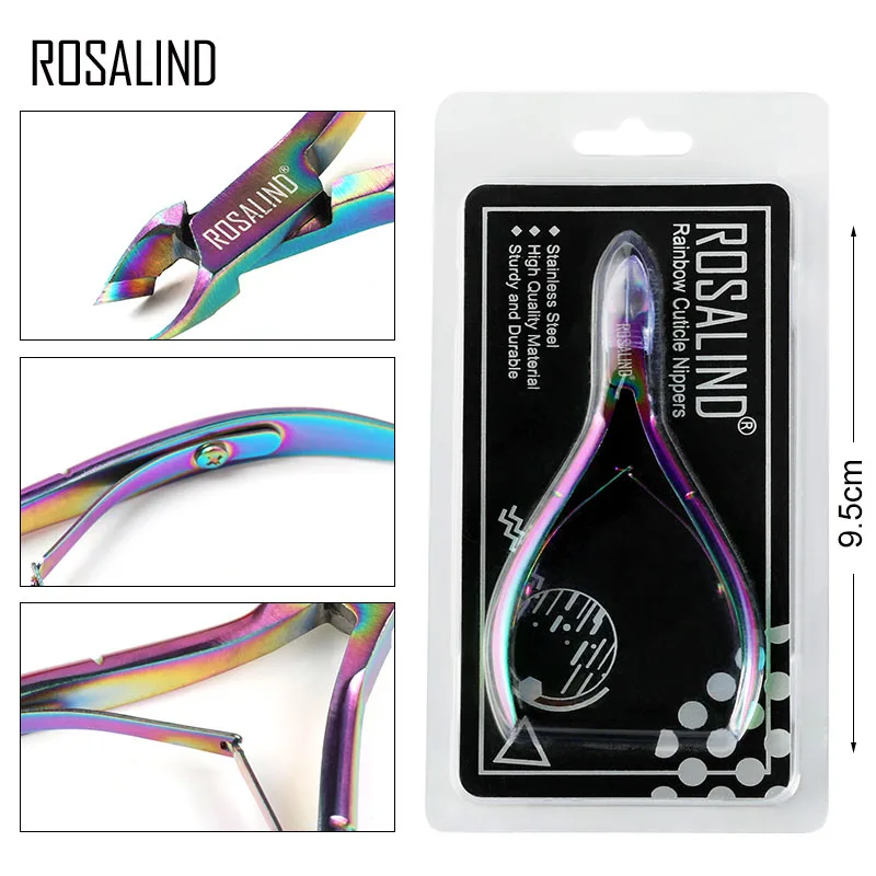 01 ROSALIND 1 шт. ножницы для кутикулы клипер профессиональные ножницы из нержавеющей стали для ногтей Маникюрный Инструмент отшелушивающие машинки для ногтей - Цвет: 01