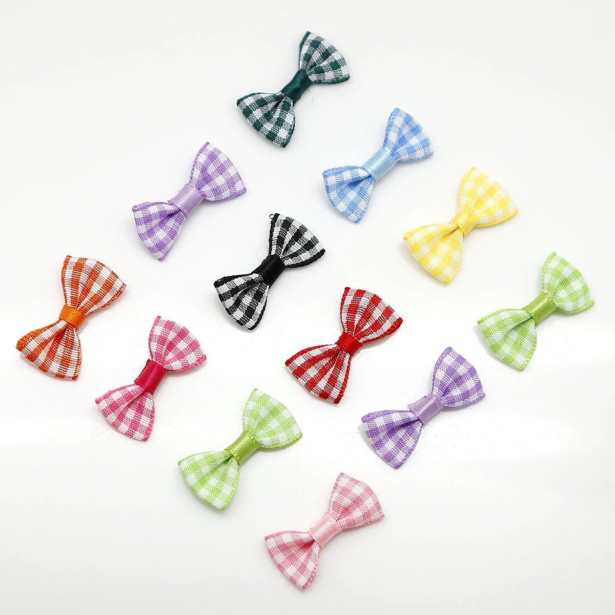Satin Ribbon Bow Flower Tie Appliques 25/50pcs