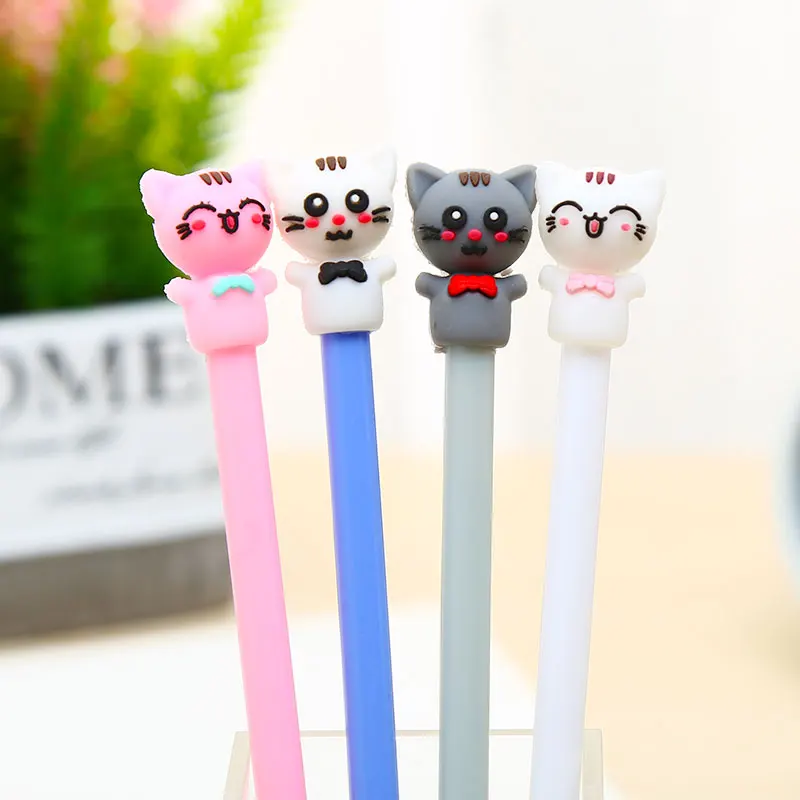 Корейская классная гелевая ручка в виде русалки, кошки, животных, Kawaii, школьная, кукурузная собака, каваи, единорог, рождественский подарок, канцелярские принадлежности, материал для девочек