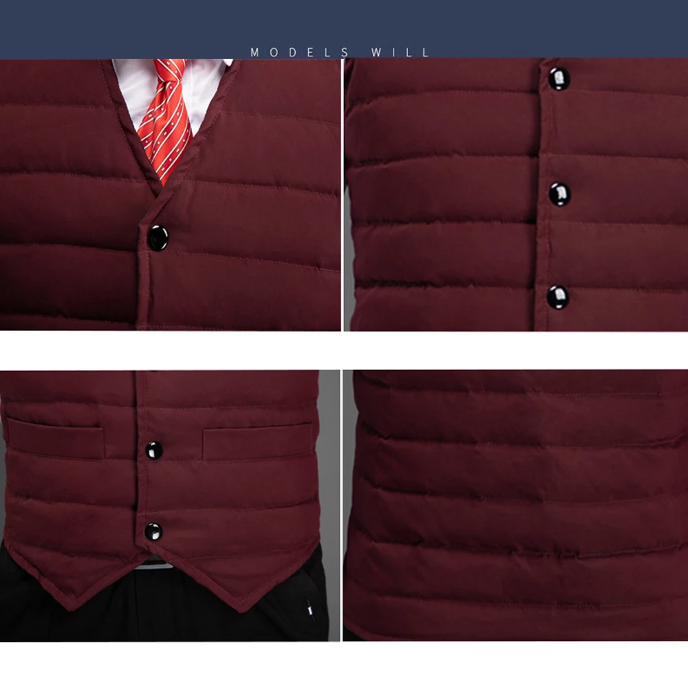 Men Down Vests 6XL 7XL 8XL Plus Size Autumn Warm Sleeveless Jackets