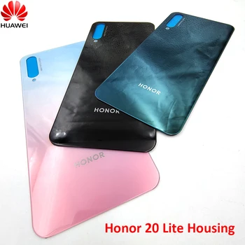 Перейти на Алиэкспресс и купить Huawei Honor 20 Youth Edition стекло Корпус задняя крышка батареи Замена для honor 20 lite задняя дверь чехол РЕМОНТ панель Запчасти