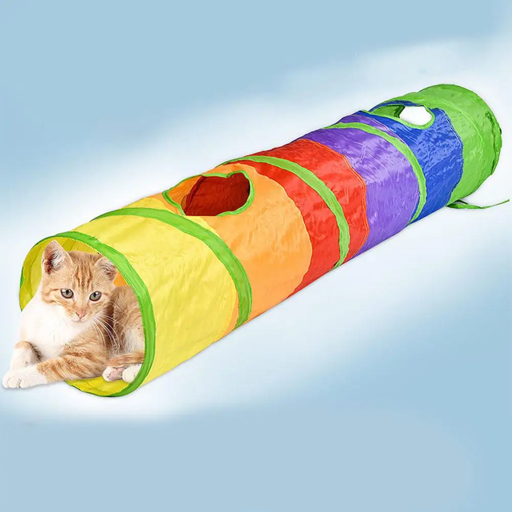 Fordable туннель для кошек интересный складной сшивание игрушка «туннель» Pet кошачьи игрушки для кошки кролик животное игровой тоннель
