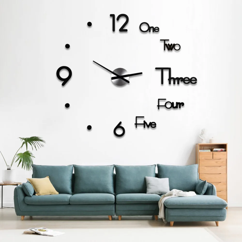 Настенные часы современный дизайн настенные бесшумные 3D домашний декор