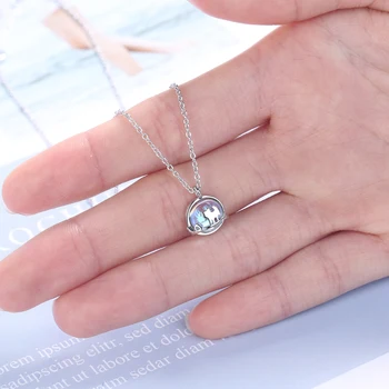 

Chereda Cat Cute Charm Natural Stone Shiny Fashion Necklaces Women Bijoux Round Choker Long Pendants 2020 Geometric Jewelry