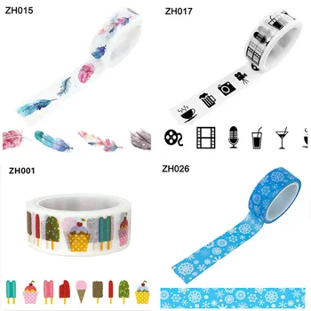 

5M*15MM Ice & Snow Washi Tape Japanese Paper DIY Planner Masking Tape Adhesive Tapes Stickers Decorative Stationery Tapes