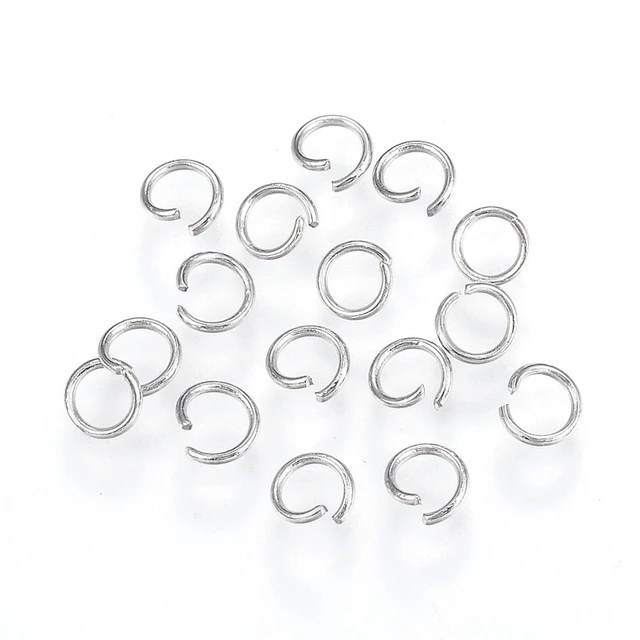 4000pcs 304 Stainless Steel Open Jump Rings Split Rings Metal