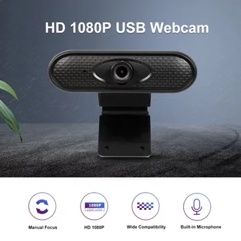 

Mini Full HD 1080P Webcam USB High-definition Clear Camera PC Computers Webcam Built-In Stereo Microphones for Laptop Webcam