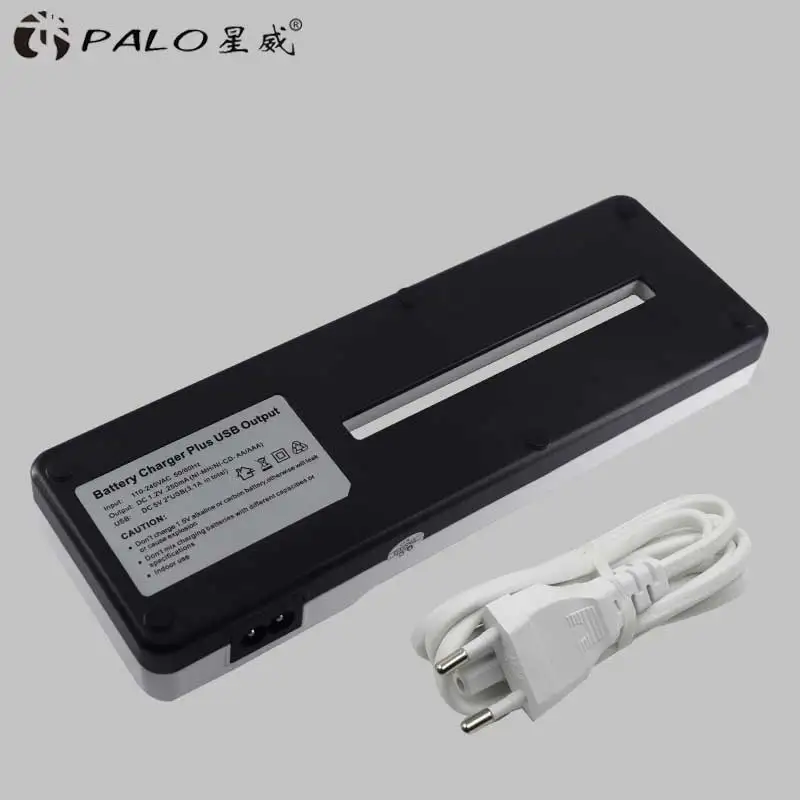 PALO 8 слотов быстрое зарядное устройство 2 разъема USB Высокое качество для 1 В NI CD Ni MH