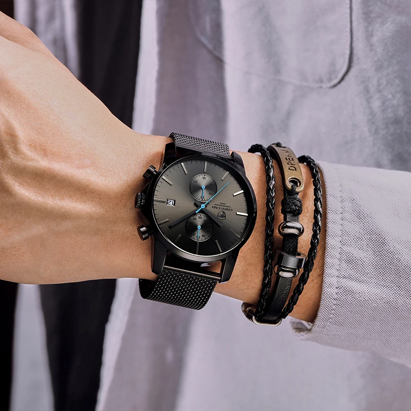 Skup Męskie zegarki Top luksusowa marka CHEETAH moda męska Sport zegarek kwarcowy ze stali nierdzewnej męski wodoodporny zegar Relogio Masculino