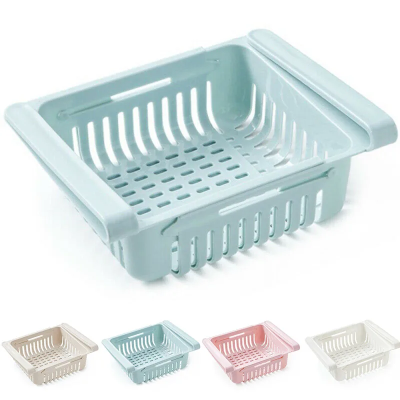 Storage Holders Kitchen Article Storage Shelf Space Saver Refrigerator Drawer Shelves Plate Layer Storage Rack Kitchen Organizer