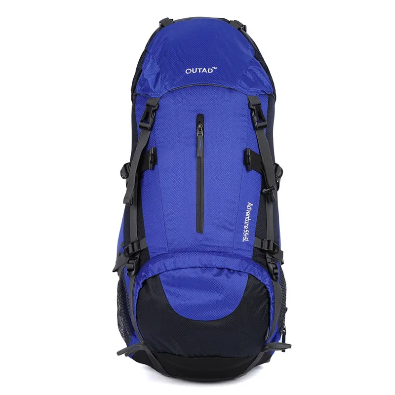 Blue OUTAD 55L+ 5L на открытом воздухе Альпинизм, Охота Отдых на природе походный рюкзак - Цвет: Blue