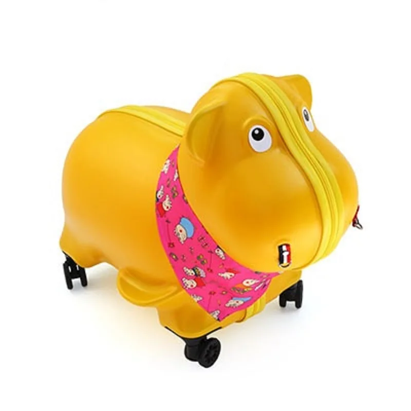 Детский чемодан на колесиках, чемодан, детская дорожная сумка для каюты, милая детская сумка для переноски в багажнике - Цвет: Цвет: желтый
