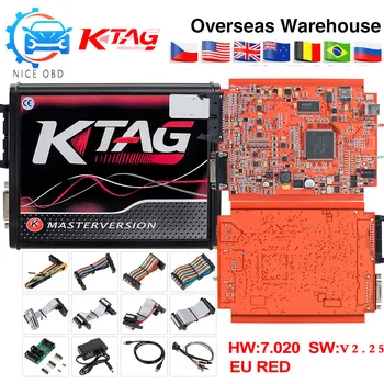 

Ktag V7.020 V2.25 ECU Chip Tuning Programming Tool No Token Limit Online EU Red Master Version K-TAG 7.020 Gifts ECM Winols