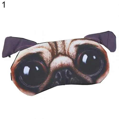 Joylife забавная мультяшная 3D Собака Кошка Животное с повязкой на глаза Путешествия Спящая охлаждающая маска для глаз патч тени для глаз Вечерние - Цвет: 1