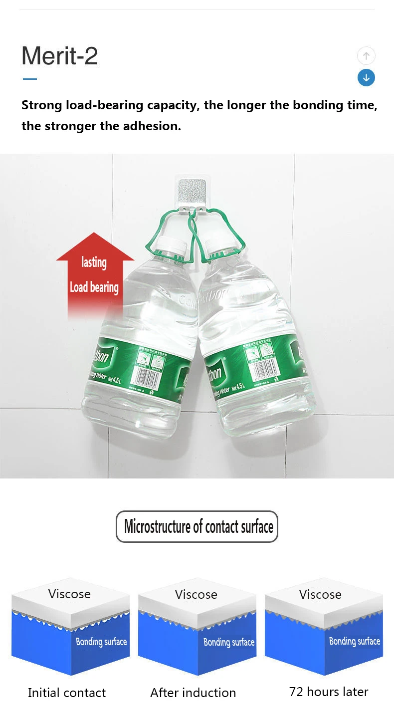 Description Picture 3 of itemTransparent Nano Tape Washable and Reusable Double-sided Adhesive Wall Hooks Hanger Strong Universal Hook Tape for Furniture