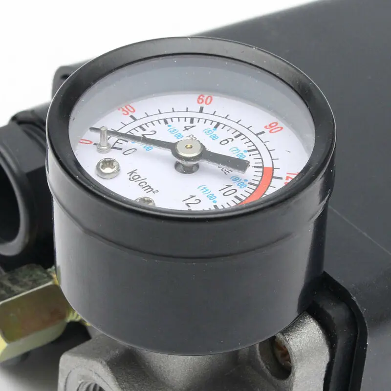 Safety Valve 175psi 4 Port Air Compressor Pressure Switch Manifold Regulator